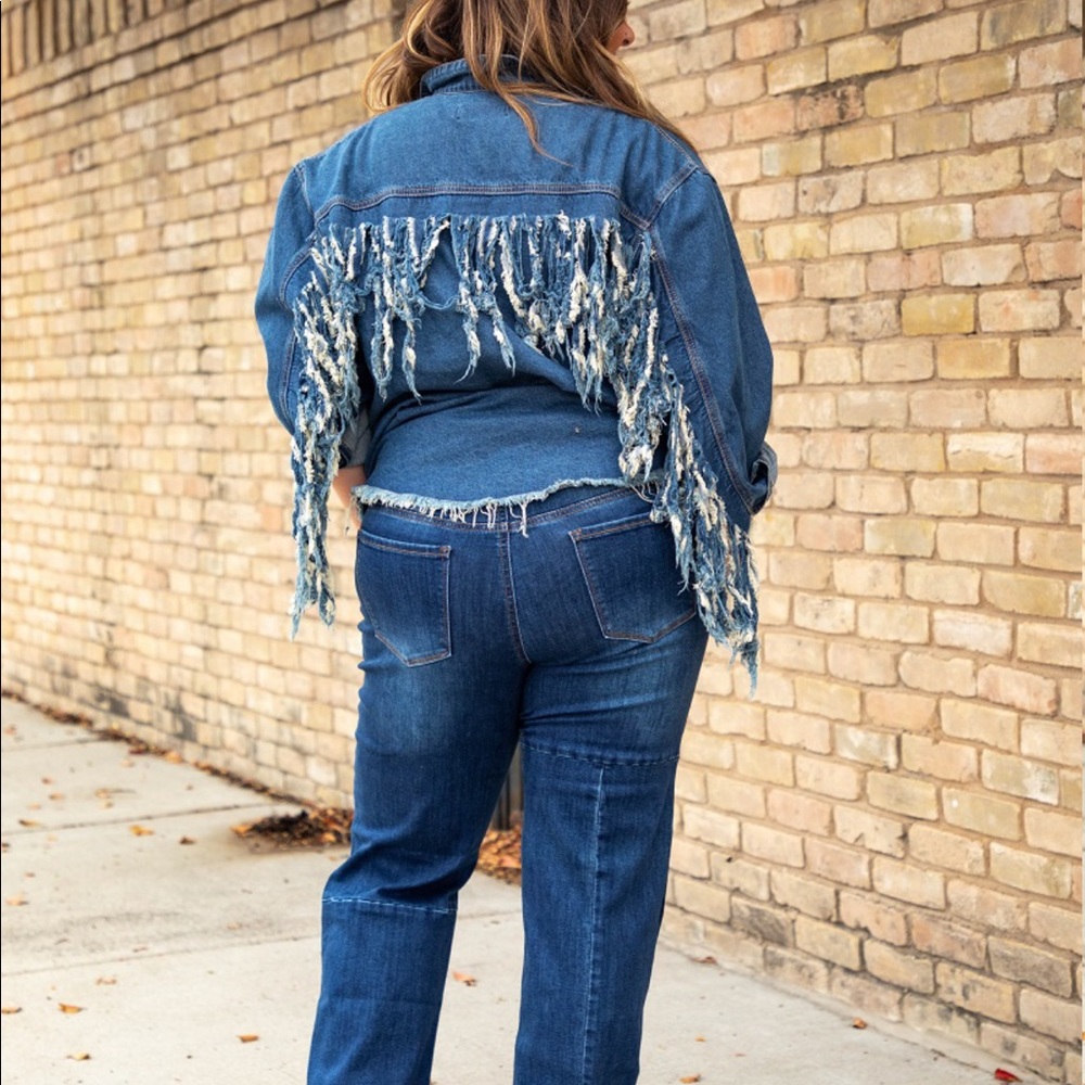Denim Jacket with fringe